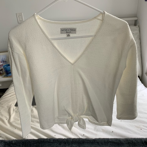 Madewell Texture & Thread Tie Front Top - Picture 3 of 5